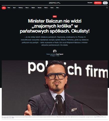 Zdjęcie Ministra Aktywów Państwowych Wojciecha Balczuna.