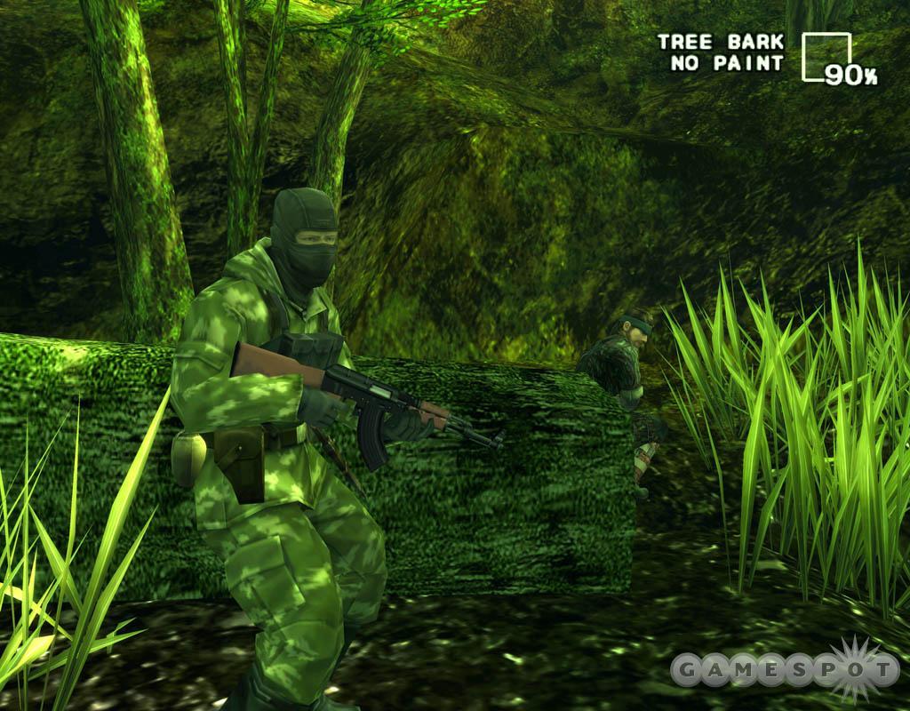 Metal Gear Solid 3 screenshot, Camo Index is 90%