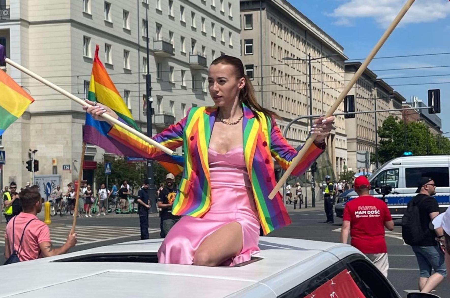 Marianna Schreiber na paradzie równości