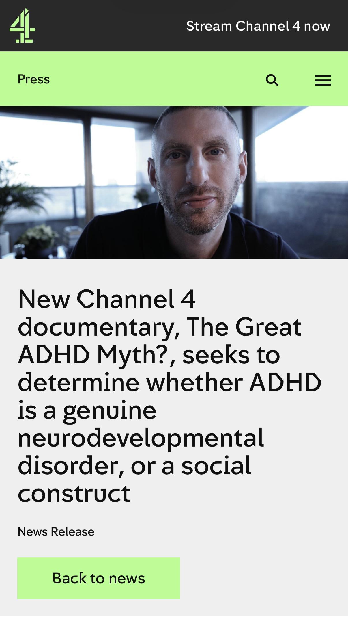 Nowa seria dokumentalna Channel 4 „Wielki Mit ADHD?” szuka odpowiedzi na pytanie czy ADHD to prawdziwe zaburzenie neurorozwojowe, czy konstrukt społeczny